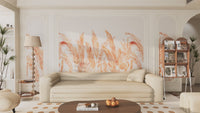 Forest Red Feather Wallpaper Mural