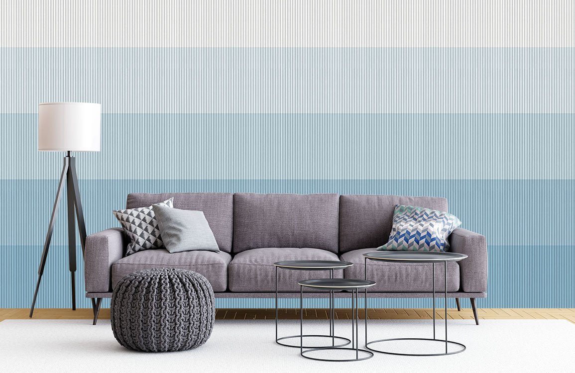 Ombre Blue Impression Wallpaper Mural