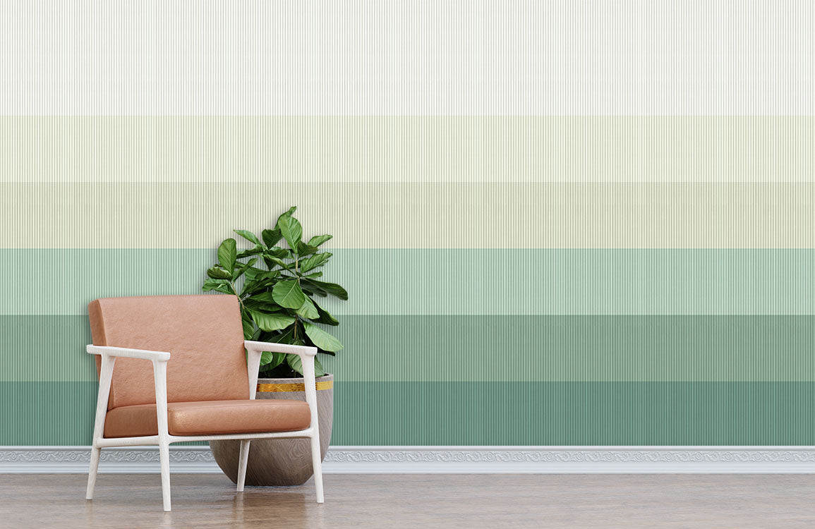 Ombre Green Impression Wallpaper Mural