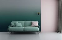 Ombre Unbounded Dark Green  Wallpaper Mural