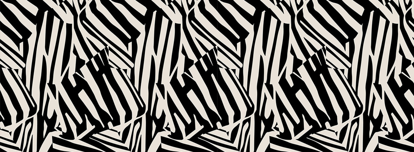 Abstract Zebra Pattern Wallpaper Mural