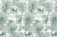 Animal Deep In The Jungle Green Wallpaper Mural